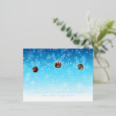 Schneeflocken Folien Feiertagspostkarte (Stehend vorne)