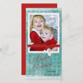 Schneeflocken-Foto Feiertagskarte (Vorne/Hinten)