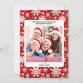 Schneeflocken-Foto Feiertagskarte (Vorderseite)