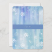 Schneeflocken Foto Geburtsankündigung Einladung (Rückseite)