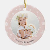 Schneeflocken | FOTO Keramik Ornament (Vorne)