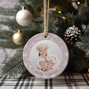 Schneeflocken   FOTO Keramik Ornament