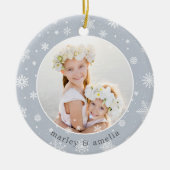 Schneeflocken | FOTO Keramik Ornament (Vorne)