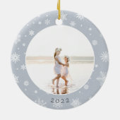 Schneeflocken | FOTO Keramik Ornament (Hinten)