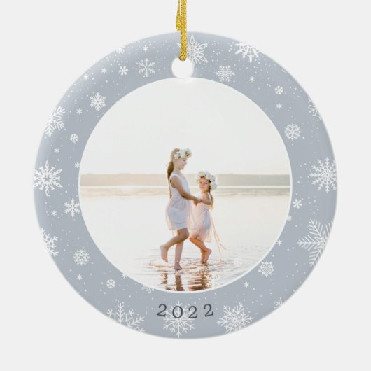 Schneeflocken | FOTO Keramik Ornament (Hinten)