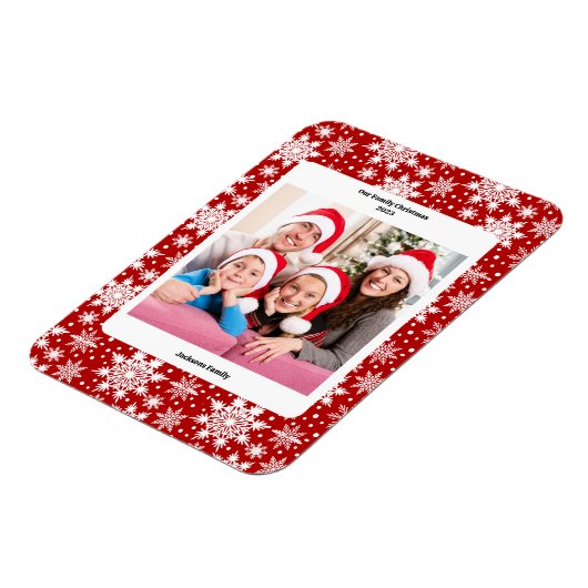 Schneeflocken-Foto Magnet (Linke Seite)