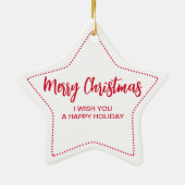 Schneeflocken-Foto-Star Keramik Ornament (Hinten)