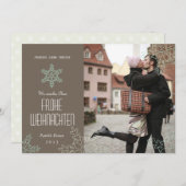 Schneeflocken Foto Weihnachten (Vorne/Hinten)