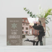 Schneeflocken Foto Weihnachten (Stehend Vorderseite)