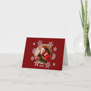 Schneeflocken-Foto-Weihnachten Dankeskarte
