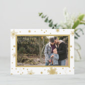 Schneeflocken Foto Weihnachts Chic Einfache Kallig (Stehend Vorderseite)