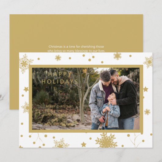 Schneeflocken Foto Weihnachts Chic Einfache Kallig (Vorne/Hinten)