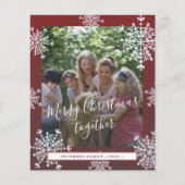 Schneeflocken Foto Weihnachts-Weihnachtskarte (Vorderseite)