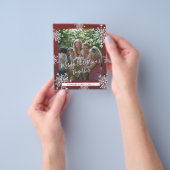 Schneeflocken Foto Weihnachts-Weihnachtskarte Flyer (Gruppe)