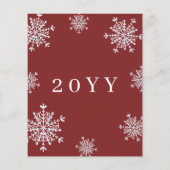 Schneeflocken Foto Weihnachts-Weihnachtskarte Flyer (Hinten)