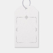 Schneeflocken Foto Weiß Geschenkanhänger (Rückseite)