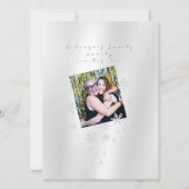 Schneeflocken Foto weiße Einladungskarte (Rückseite)