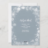 Schneeflocken Foto WinterGeburtstagskündigung Feiertagskarte (Rückseite)