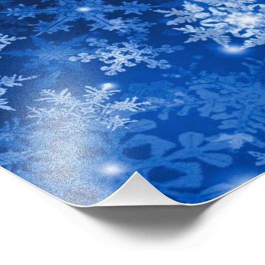 Schneeflocken Fotodruck (Ecke)