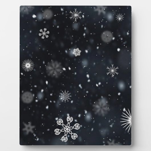 Schneeflocken Fotoplatte (Vorderseite)