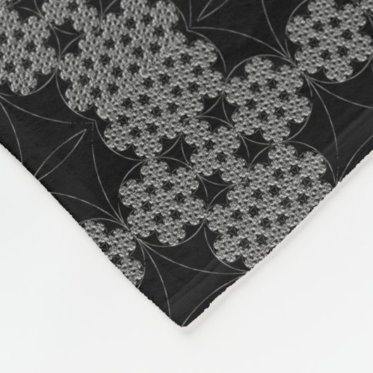 Schneeflocken-Fraktal Fleecedecke (Ecke)