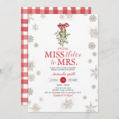 Schneeflocken Frau Brautparty das Wort erteilt Einladung (Vorne/Hinten)