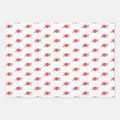 Schneeflocken, Freude und Weihnachtsbälle Muster Geschenkpapier Set (Vorderseite 2)