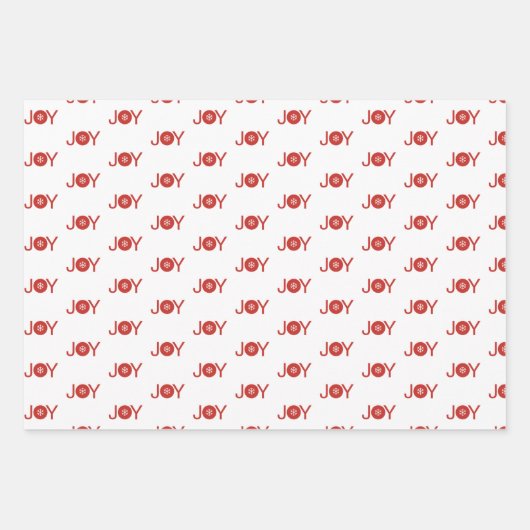 Schneeflocken, Freude und Weihnachtsbälle Muster Geschenkpapier Set (Vorderseite 2)