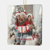 Schneeflocken Freuen Sie sich auf Foto Keramik ode Keramikornament (Links)