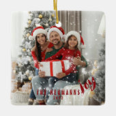 Schneeflocken Freuen Sie sich auf Foto Keramik ode Keramikornament (Vorderseite)