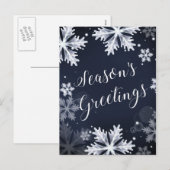 Schneeflocken Frohe Festtage Weihnachtskarten Feiertagspostkarte (Vorne/Hinten)