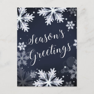 Schneeflocken Frohe Festtage Weihnachtskarten Feiertagspostkarte
