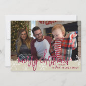 Schneeflocken Frohe Weihnachten Custom Foto (Vorderseite)