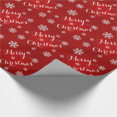 Schneeflocken Frohe Weihnachtswrapping Papier in R Geschenkpapier (Ecke)