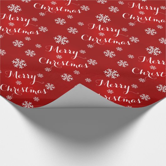 Schneeflocken Frohe Weihnachtswrapping Papier in R Geschenkpapier (Ecke)