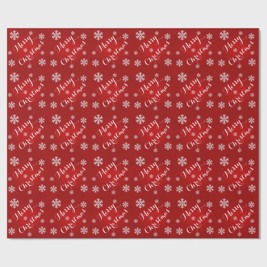 Schneeflocken Frohe Weihnachtswrapping Papier in R Geschenkpapier (Flach)
