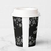 Schneeflocken Fröhliche Weihnachtszeitung Cups Pappbecher (Rechts)