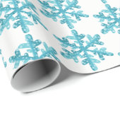 Schneeflocken für den Urlaub Geschenkpapier (Rolleneckpunkt)