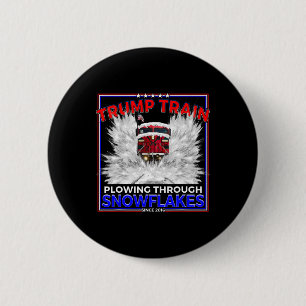 Schneeflocken für Präsident Trump! Maga Trump Zug Button