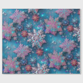 Schneeflocken, gefroren geschenkpapier (Flach)