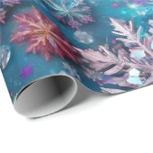 Schneeflocken, gefroren geschenkpapier (Rolleneckpunkt)