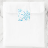 Schneeflocken, gefroren quadratischer aufkleber (Tasche)