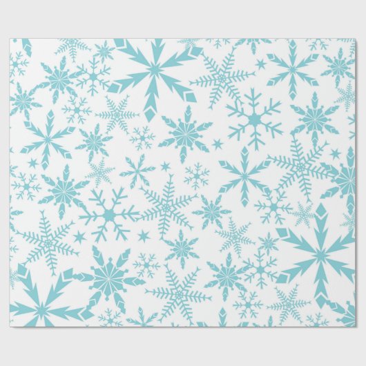 Schneeflocken, gefroren, Weihnachtsgeschenk Wraf / Geschenkpapier (Flach)