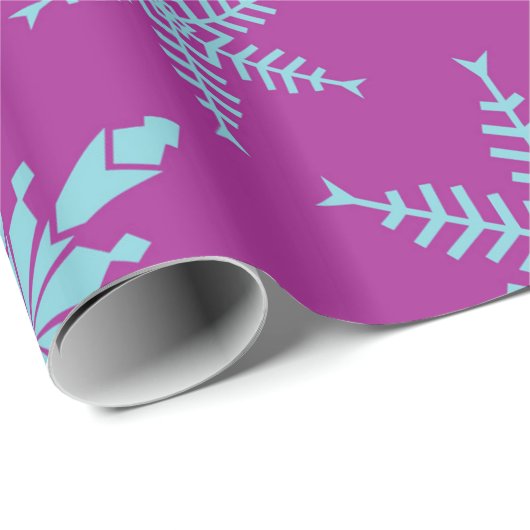 Schneeflocken, gefroren, Weihnachtsgeschenk Wrap / Geschenkpapier (Rolleneckpunkt)