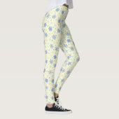 Schneeflocken Gelbe Pastel Gelb Elegant Stilvoll Leggings (Rechts)