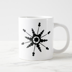 Schneeflocken Geometrische Blase Winterurlaub Jumbo-Tasse
