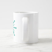 Schneeflocken Geometrischer Anfangsbuchstabe Jumbo-Tasse (Rückseite)