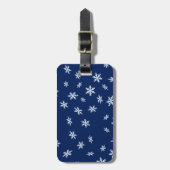 Schneeflocken Gepäckanhänger (Vorderseite vertikal)