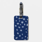 Schneeflocken Gepäckanhänger (Rückseite vertikal)