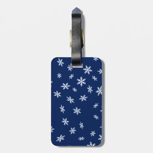 Schneeflocken Gepäckanhänger (Rückseite vertikal)